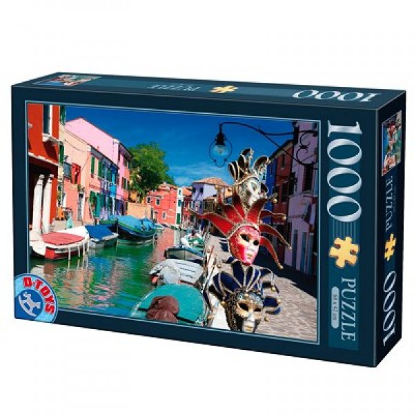 Włochy, Widok na kanał w Wenecji (1000el.) - Sklep Art Puzzle